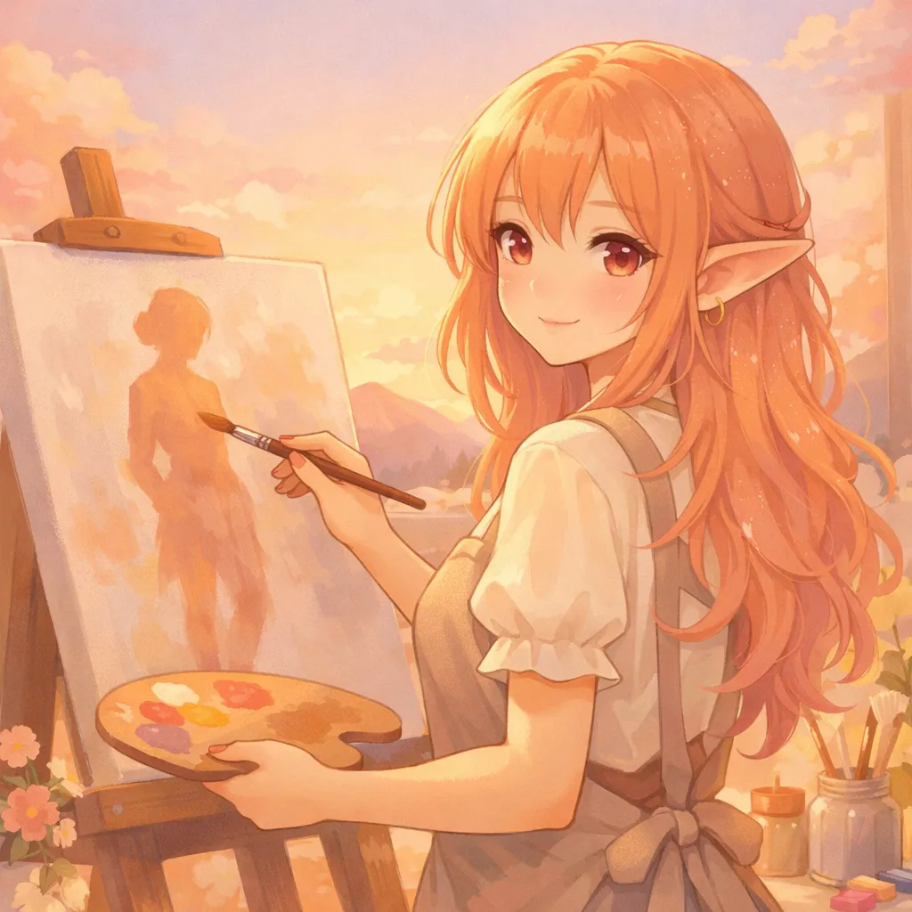 Portait en plain-pied — Peinture